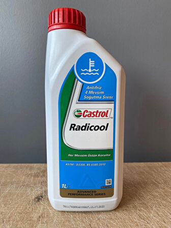 Castrol Radicool Mavi Renkli İnorganik 1 Litre Antifriz (2023 Üretim)