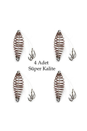 4 adet Yaylı sazan takımı 4 kancalı