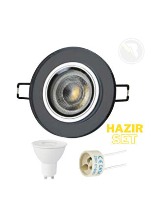 Zambak Dekoratif Modern Salon Koridor Mutfak Lamba Cam Spot 5w Beyaz Işık - Ct-6646