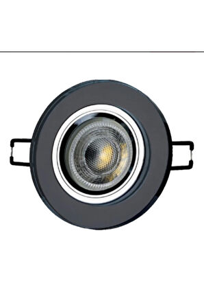 Ct-6646 Zambak Cam Spot Füme 7 Watt Led Ampullü Takım