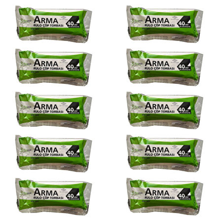 Arma Kimpack Beyaz Mini Boy 40 x 50 Cm. - 20 Litre Çöp Torbası Poşeti - 40 Adetlik 40 Rulo / Koli