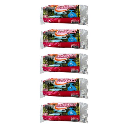 Yener Mini Küçük Boy Çöp Torbası Poşeti - 2 Kat - Beyaz - 10 Litre - 40x50 Cm. - 40 Adetlik 5 Rulo