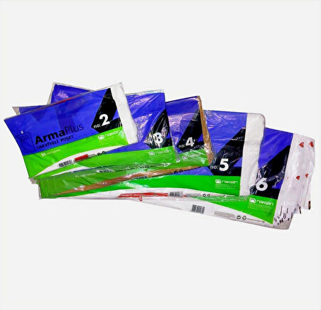 ArmaPlus Takviyeli Kalın Baskılı Beyaz Çanta Poşet Torba - 3 No - 33x45 Cm. - 50 Adetlik 3 Paket