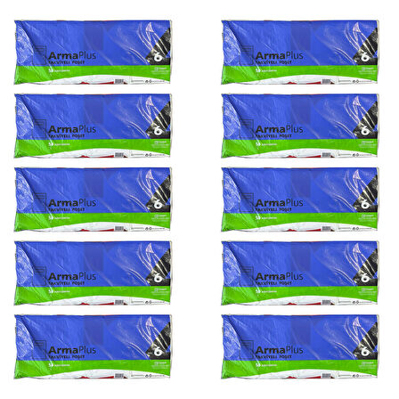 ArmaPlus Takviyeli Kalın Baskılı Beyaz Çanta Poşet Torba - 6 No - 60x70 Cm. - 50 Adetlik 10 Paket