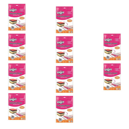 Vindex Vakumlu Giyisi Yastık Yorgan Saklama Torbası Poşeti Hurç - Jumbo - 73x130 Cm. - 10 Paket