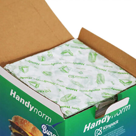 Handynorm Hamburger Burger Pide Tost Sandviç Kılıfı Poşeti - 12.5x12.5 Cm. - 2000 Adetlik 1 Kutu  