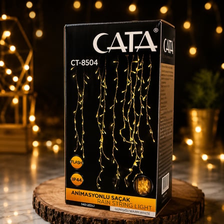 CT-8504 2x0,60 m Gün Işığı Saçak LED Animasyonlı Eklenebilir Dekoratif Perde Işığı