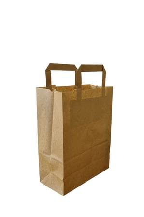 Flat Kraft Kağıt Çanta Karton Hediyelik Poşet Torba - 26x15x28 Cm. - 30 Adet