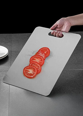 Perotti Cutmate Paslanmaz Çelik Antibakteriyel Mutfak Kesme Tahtası 24x34cm