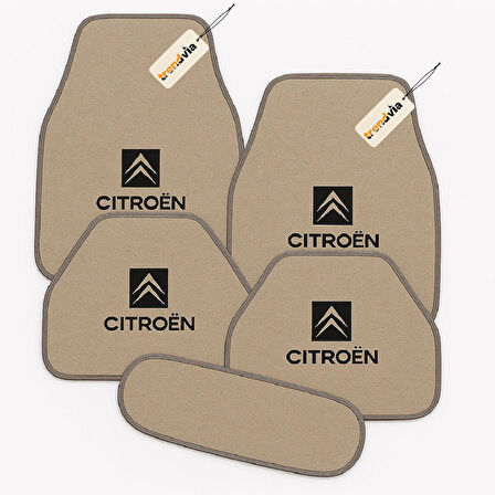 Bej Renk Citroën İçin Özel Tasarım 5’li Oto Halı Paspas Takımı – Kaymaz Zeminli, Kaliteli ve Şık Araba Paspası