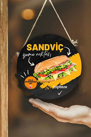 Sandviç Salonu Için Duvar, Kapı, Çift Taraflı Askılı Pano Karşılama Tabelası, Cafe Büfe Süs Dekor