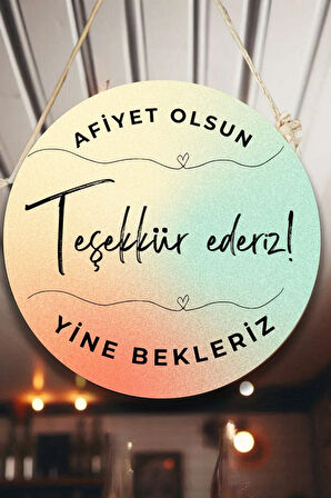 Cafe, Restoran, Büfe Duvar, Kapı, Çift Taraflı Askılı Pano Karşılama Tabelası, Hoş Geldiniz Tablo