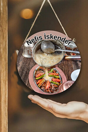 İskender Salonu Için Duvar, Kapı, Çift Taraflı Askılı Pano Karşılama Tabelası, Restoran Süs Dekor