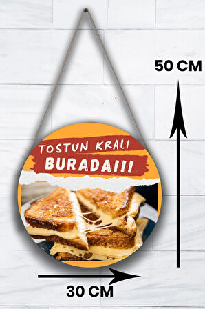 Tost Dükkanı Için Duvar, Kapı, Çift Taraflı Askılı Pano Karşılama Tabelası, Restoran Cafe Süs Dekor