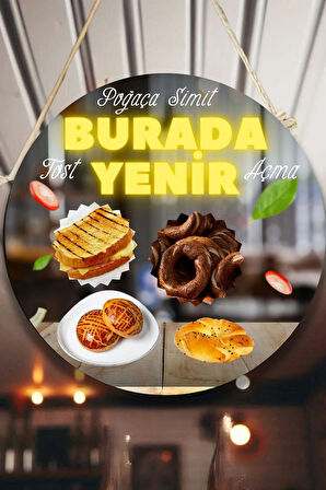 Büfe, Pastane, Fırın Dükkanı Için Duvar, Kapı, Çift Taraflı Askılı Pano Karşılama Tabelası