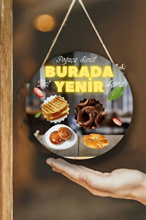 Büfe, Pastane, Fırın Dükkanı Için Duvar, Kapı, Çift Taraflı Askılı Pano Karşılama Tabelası