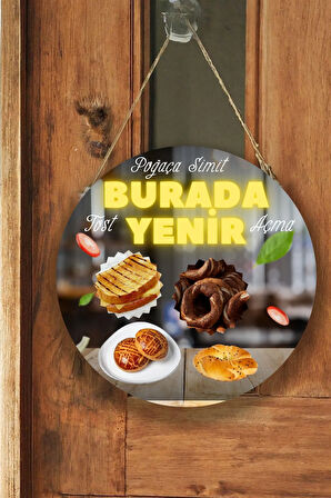 Büfe, Pastane, Fırın Dükkanı Için Duvar, Kapı, Çift Taraflı Askılı Pano Karşılama Tabelası