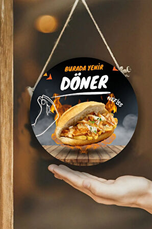 Döner Salonu Için Duvar, Kapı, Çift Taraflı Askılı Pano Karşılama Tabelası, Restoran Süs Dekor