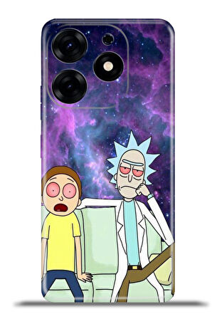 Tecno Spark 10 Pro Esnek Silikon Kamera Koruma 4k Desenli Özel Tasarım - Rick Morty