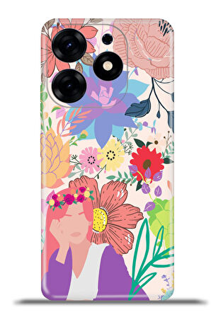 Tecno Spark 10 Pro Esnek Silikon Kamera Koruma 4k Desenli Özel Tasarım - Flora Girl