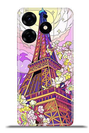 Tecno Spark 10 Pro Esnek Silikon Kamera Koruma 4k Desenli Özel Tasarım - Eifel Kulesi