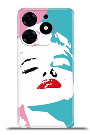 Tecno Spark 10 Pro Esnek Silikon Kamera Koruma 4k Desenli Özel Tasarım - Lady Marilyn