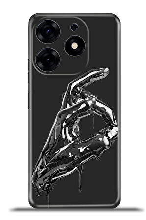 Tecno Spark 10 Pro Esnek Silikon Kamera Koruma 4k Desenli Özel Tasarım - Okbro