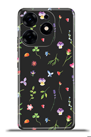 Tecno Spark 10 Pro Esnek Silikon Kamera Koruma Kişiye Özel Harfler Flora - l Harfi
