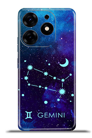 Tecno Spark 10 Pro Esnek Silikon Kamera Koruma 4k Desenli Özel Tasarım - İkizler Burcu