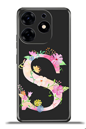 Tecno Spark 10 Pro Esnek Silikon Kamera Koruma Kişiye Özel Harfler Kai - S Harfi