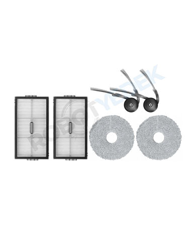Roborock QRevo CurvX Uyumlu Hepa Filtre Yan Fırça Mop-6 Parça