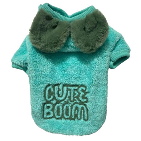 Gedyco Cute Boom Premium Peluş Orta Irk Köpek Sweatshirtü (8 kg-20 kg arası köpeklere uygundur)