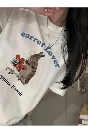 Cute Rabbit Unisex Oversize T-shirt