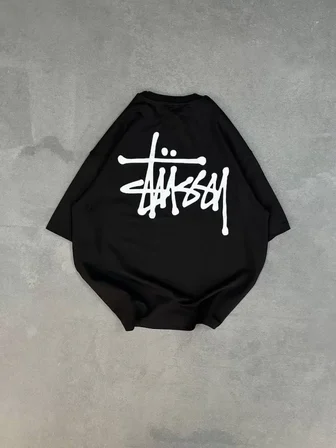 civetta Unisex Bisiklet Yaka Baskılı Oversize T-Shirt - Siyah