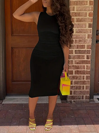 civetta Kadın Bodycon Midi Boy Dalgıç Elbise