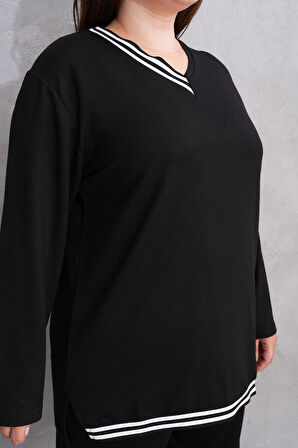 civetta Kadın Yeni Sezon Uzun Kollu Ribana Detay Ikili Takım