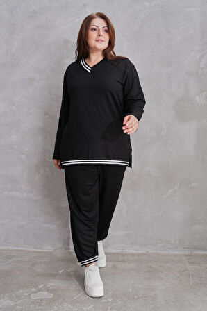 civetta Kadın Yeni Sezon Uzun Kollu Ribana Detay Ikili Takım