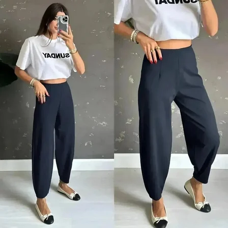 civetta Kadın Krep Kumaş Balon Pantolon
