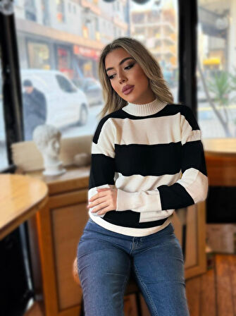 civetta Kadın Uzun Kollu Balıkçı Yaka Triko Bluz