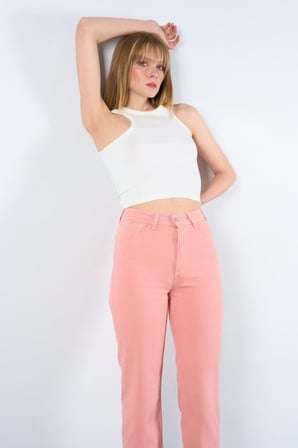 civetta Strong Düz Pantolon - Pudra