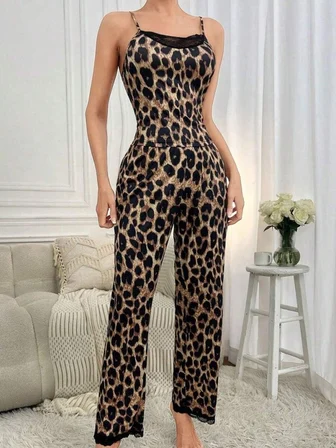 civetta Kadın Ip Askılı Yakası Dantelli Bluz Ve Pijama Sandy Ikili Takım