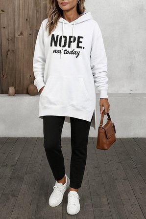 civetta Kadın Uzun Kollu Kapşonlu Bağcıklı Viskon Iki Iplik Sweat