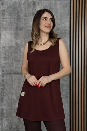 civetta Kadın Askılı Yuvarlak Yaka Viskon Iki Iplik Bluz Ve Eşofman Altı Ikili Takım