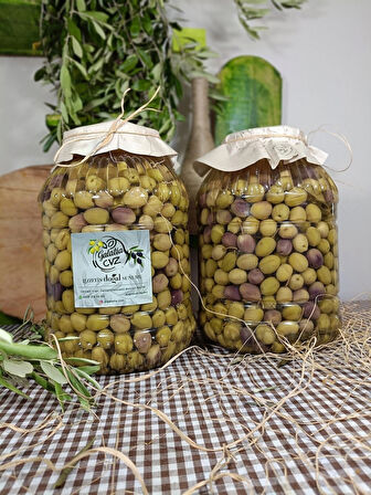 Aydın Yöresi Mudanya Cinsi Sofralık Tatlandırılmış Çizik Zeytin (3+3 Kg)