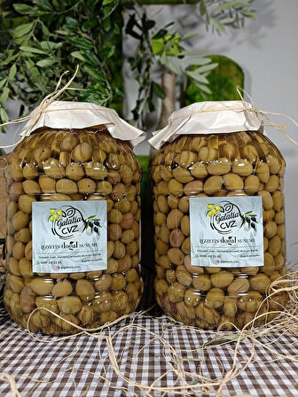 Aydın Yöresi Memecik Cinsi Sofralık Tatlandırılmış Çizik Zeytin 3+3 Kg