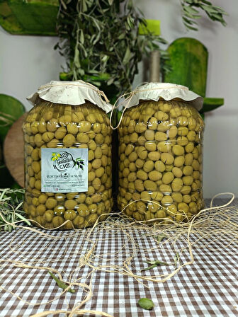 Aydın Yöresi Manzalina Cinsi Sofralık Tatlandırılmış Kırma Yeşil Zeytin 3+3 Kg