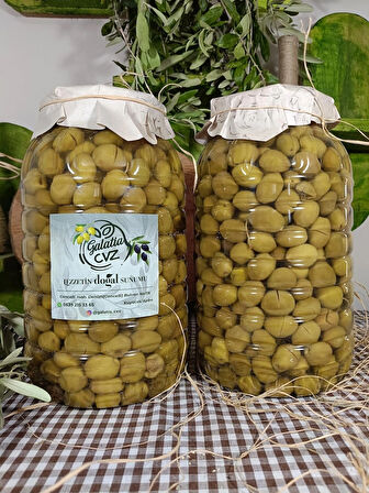 Aydın Yöresi Gemlik Cinsi Sofralık Tatlandırılmış Kırma Yeşil Zeytin 2+2 Kg