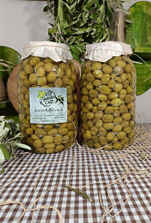 Aydın Yöresi Gemlik Cinsi Sofralık Tatlandırılmış Kırma Yeşil Zeytin 2+2 Kg