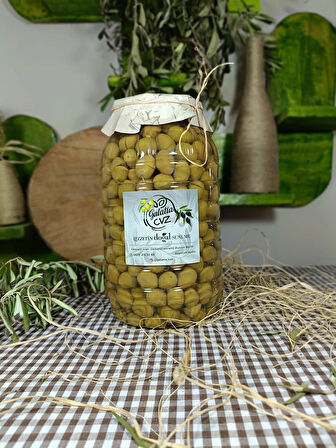 Aydın Yöresi Manzalina Cinsi Sofralık Tatlandırılmış Kırma Yeşil Zeytin 2+2 Kg