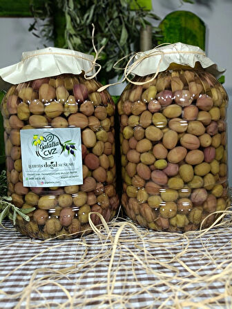 Aydın Yöresi Manzalina Cinsi Sofralık Tatlandırılmış Çizik Zeytin 3+3 Kg